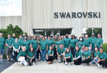 Swarovski Optic North America GETTING RECOGNIZED: Swarovski Optik North America Ltd. employees get ready to attend Providence Business News’ 2021 Best Places to Work virtual event. / COURTESY SWAROVSKI OPTIK NORTH AMERICA LTD.