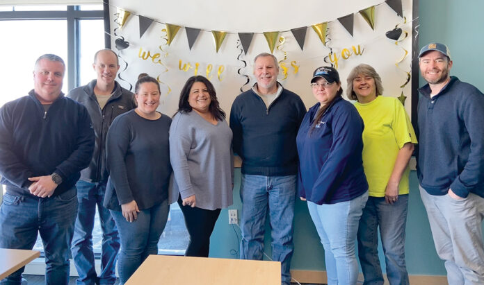 HAPPY TRAILS: The Town Dock employees hold a celebratory retirement party with the company’s finance team. / COURTESY THE TOWN DOCK HAPPY TRAILS: The Town Dock employees hold a celebratory retirement party with the company’s finance team. / COURTESY THE TOWN DOCK
