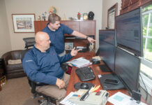 Family businesses find perks to hiring their kids MUTUALLY BENEFICIAL: Certified public accountant Jonathan Ucran, left, has had his son, Joshua Ucran, working for him since he opened his business Ucran & Co. LLC in Smithfield 10 years ago. The arrangement allows Joshua to earn some money while providing his father needed assistance around the office.
PBN PHOTO/MICHAEL SALERNO