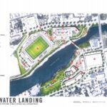 THE R.I. COMMERCE CORP. board is set to vote Monday on a new funding plan for the soccer stadium in Pawtucket. / COURTESY FORTUITOUS PARTNERS