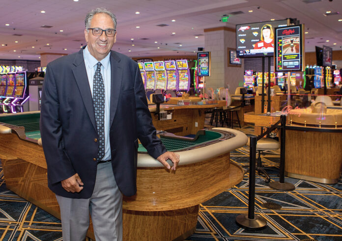ALL IN: After the COVID-19 pandemic impacted operations, Craig Sculos, Bally’s Twin River Lincoln Casino Resort and Bally’s Tiverton Casino Hotel senior vice president of Rhode Island regulatory, is spearheading growth and expansion at the two gaming facilities. / PBN PHOTO/KATE WHITNEY LUCEY