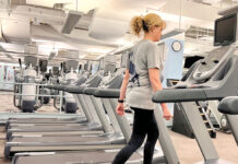 Taking care of employees allows CVS to best serve customers TREADING ALONG: CVS Health Corp. employee Diana Balavender works out on a treadmill at one of the company’s on-site fitness centers.
COURTESY CVS HEALTH CORP.