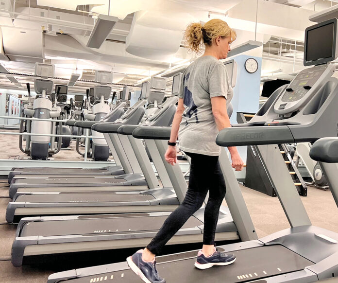 TREADING ALONG: CVS Health Corp. employee Diana Balavender works out on a treadmill at one of the company’s on-site fitness centers.
COURTESY CVS HEALTH CORP.
TREADING ALONG: CVS Health Corp. employee Diana Balavender works out on a treadmill at one of the company’s on-site fitness centers.
COURTESY CVS HEALTH CORP.
