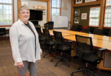 MOTIVATED MENTOR: Jodie Woodruff, director of the Metropolitan Regional Career and Technical Education School’s Center for Innovation and Entrepreneurship, says she is regularly motivated by her students’ curiosity and watching them grow in the classroom. / PBN PHOTO/TRACY JENKINS