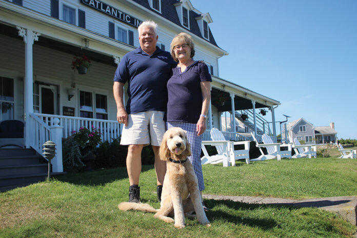 STRENUOUS SUMMER: Brad Marthens, who co-owns The Atlantic Inn on Block Island with his wife, Anne, had to cut room rates to help fill vacancies and didn’t have enough staff to open the inn’s restaurant daily until August, something he is usually able to start doing in June. PBN PHOTO/K. CURTIS