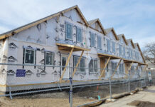 How will R.I. use $250M to ease its housing woes? IN THE WORKS: Pictured are
affordable housing units under construction on Bowdoin
Street in Providence.
COURTESY ONE
NEIGHBORHOOD
BUILDERS