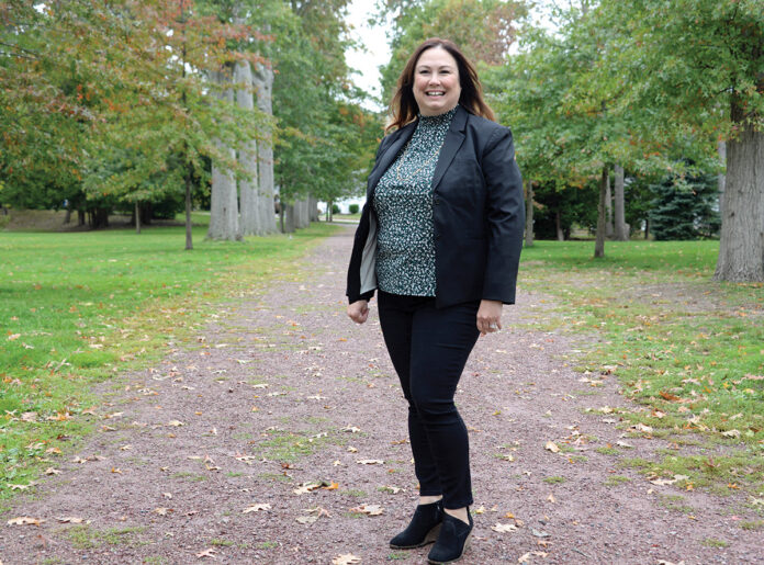 POPULAR PATH: ­Crystal Raviele, a health care management professional, graduated from Bryant University’s online MBA program in May.  PBN PHOTO/­ELIZABETH GRAHAM