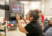 CCRI partners with Polaris MEP to prepare students for workforce of the future
GETTING TECHNICAL: Community College of Rhode Island student Stephanie Bacon works on a computer screen while taking the college’s Fast Track to CNC Manufacturing program in partnership with Polaris MEP.
COURTESY COMMUNITY COLLEGE OF RHODE ISLAND