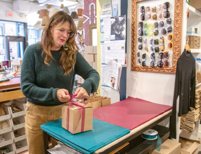 EAGER SELLER: Karen Beebe, owner of Providence’s Queen of Hearts LLC, says the only way for her to combat inflation this holiday season is for her fashion boutique to sell more than usual.
PBN FILE PHOTO/MICHAEL SALERNO EAGER SELLER: Karen Beebe, owner of Providence’s Queen of Hearts LLC, says the only way for her to combat inflation this holiday season is for her fashion boutique to sell more than usual.
PBN FILE PHOTO/MICHAEL SALERNO