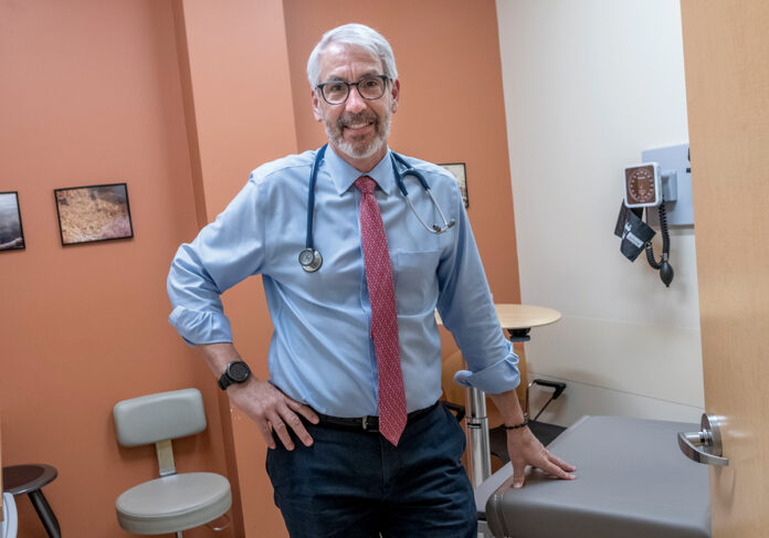 RARE BREED: Dr. Thomas Bledsoe, a general internist and primary care physician at Brown Medicine’s East Providence Primary Care, says finding a primary care doctor such as him has become difficult for people in need of a new physician. Bledsoe is also president of the Rhode Island Medical Society. PBN PHOTO/MICHAEL SALERNO