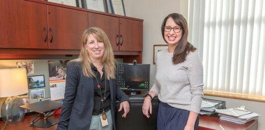 GUIDED TRIPS: Dr. Christy Capone, left, and Dr. Erica Eaton, are among the Brown University researchers who will be studying the use of psychedelics during the therapy sessions with military veterans who have mental health issues.  PBN PHOTO/­MICHAEL SALERNO