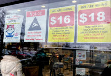 Pay transparency grows; job-seekers reap benefits IN THE OPEN: Hiring signs displayed at a grocery store in Arlington Heights, Ill., tout the pay rate. Employers are increasingly posting salary ranges for job openings, even in states where it’s not mandated by law.
AP FILE PHOTO/NAM Y. HUH