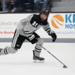 MONEY MOVES: Brett Berard, a junior forward for Providence College this past hockey season, made some cash under new rules on student-athletes profiting from their names, images and likenesses. By season’s end, Berard had signed a pro hockey contract and left school.  COURTESY PROVIDENCE COLLEGE