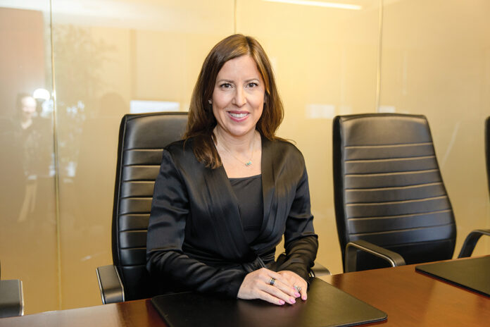 BOARD ROOM: Elizabeth Manchester, a partner for Partridge Snow & Hahn LLP, serves on multiple community boards, including with the Rhode Island Foundation and the White Family Foundation.  PBN PHOTO/TRACY JENKINS