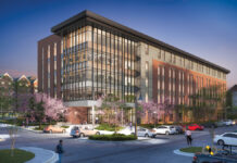 PC poised to feed R.I.’s health worker pipeline GOING BIG: This is a rendering of the planned building for Providence College’s new School of Nursing and Health Sciences, which will feature 60,000 square feet of classrooms, laboratories and collaboration space. It is scheduled to be completed by December 2024.
COURTESY SLAM COLLABORATIVE