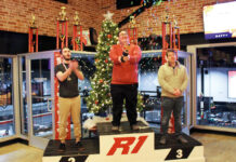 Brave River Solutions Inc. RACE DAY: Brave River Solutions Inc. staffers celebrate after performing well in a go-kart race at R1 Indoor Karting Inc. in Lincoln.
COURTESY BRAVE RIVER SOLUTIONS INC.