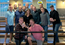Compass IT Compliance LLC ON THE LANES: Members of the Compass IT Compliance LLC team enjoy a company outing at BreakTime Bowl and Bar in Pawtucket.
COURTESY COMPASS IT COMPLIANCE LLC