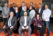 Embrace Home Loans ORANGE CARPET TREATMENT: A group of new hires enjoys their Orange Carpet onboarding experience at Embrace Home Loans Inc.
COURTESY EMBRACE HOME LOANS INC.