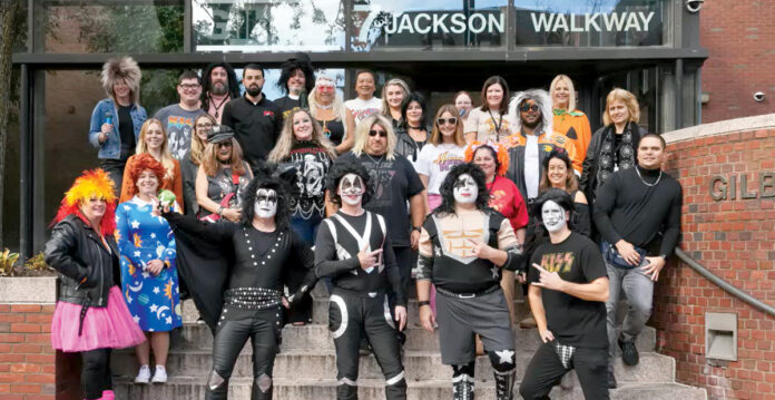 IN CHARACTERS: Gilbane Inc.’s accounting team celebrates Halloween by dressing in costumes.
COURTESY GILBANE INC. IN CHARACTERS: Gilbane Inc.’s accounting team celebrates Halloween by dressing in costumes.
COURTESY GILBANE INC.