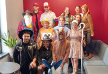 KSA Marketing DRESSED FOR SUCCESS: KSA Marketing employees don Halloween costumes at the office.
COURTESY KSA MARKETING