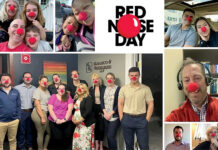 Marasco & Nesselbush LLP A NOSE FOR COMMUNITY: Marasco & Nesselbush LLP staffers wear red noses for the annual national Red Nose Day initiative to end child poverty.
COURTESY MARASCO & NESSELBUSH LLP