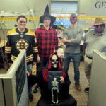 SCARY SIGHT: Vertikal6 team members decorate their cubicles and come to work in costume for Halloween.  COURTESY VERTIKAL6