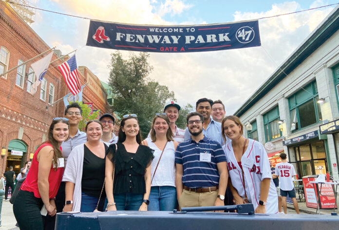 PLAY BALL: Kahn, Litwin, Renza & Co. Ltd. employees visit Fenway Park for a Boston Red Sox game.
COURTESY KAHN, LITWIN, RENZA & CO. LTD. PLAY BALL: Kahn, Litwin, Renza & Co. Ltd. employees visit Fenway Park for a Boston Red Sox game.
COURTESY KAHN, LITWIN, RENZA & CO. LTD.