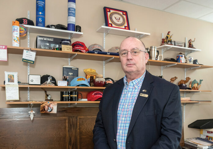 RARE BREED: Edward F. Yazbak, chairman of the Rhode Island Society of Certified Public Accountants who also owns his own accounting practice, says the number of CPAs has steadily declined in recent years, and there are fewer young people to replace them.  PBN PHOTO/­MICHAEL SALERNO