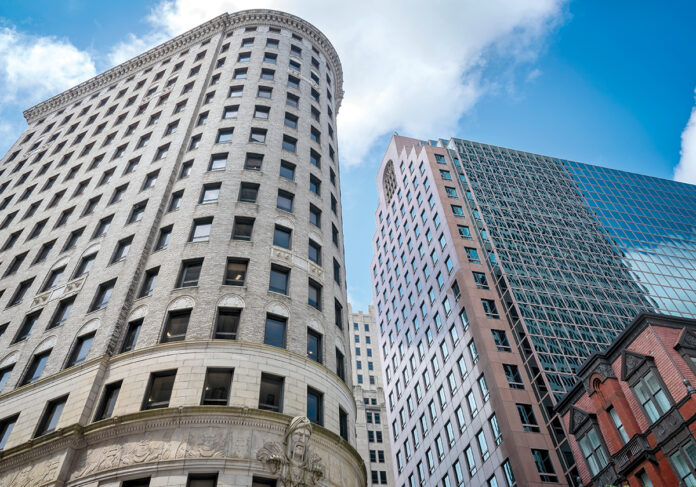 STILL STANDING:  There is vacant office space in downtown Providence, but people in the local commercial real estate sector say landlords and banks haven’t reached a crisis level as others have nationwide.  PBN PHOTO/­MICHAEL SALERNO