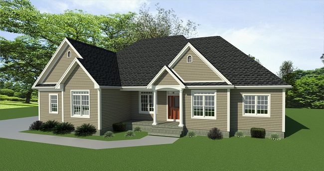 Granite Post Road home rendering
