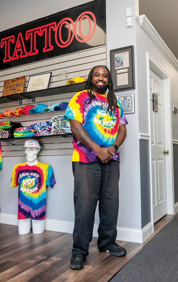 Tattoo artist Joseph Becton opened F.I.N.A.O. Ink Tattoo parlor 13 years ago. In 2019 he expanded in North Providence by founding Artistic Tattoo Supply Inc. / PBN PHOTO/MICHAEL SALERNO