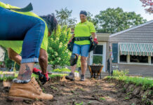 ‘Still so many barriers’ for women in the trades WORKING TOGETHER: Anita Bruno, right, executive director of Rhode Island Women In The Trades, and Jessica Baez, pre-apprentice, work on a construction site at a home in Cranston.
PBN PHOTO/MICHAEL SALERNO