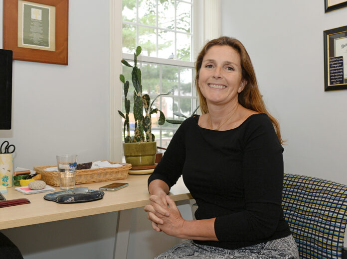 STARTING YOUNG: Christine Gadbois, CEO of CareLink, first started volunteering in the health care sector when she was a candy striper at the Little Sisters of the Poor in Pawtucket at age 13.  PBN PHOTO/ELIZABETH GRAHAM