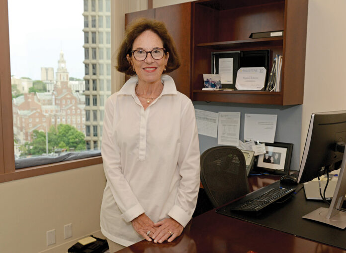 BUILDING CREDIT: Virginia Roberts, Webster Bank N.A.’s senior managing director, says she has been buoyed by mentors and advocates to rise through the ranks within financial services.  PBN PHOTO/ELIZABETH GRAHAM