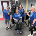 TRAINING DAY: Rhode Island Medical Imaging Inc. employees, from left, Alla Kapustin, Carlene Hervieux, Lisa Handy and Sara Anne Poirier, recently participated in an eight-week personal training program at the company’s on-site fitness center.  COURTESY RHODE ISLAND MEDICAL IMAGING INC.