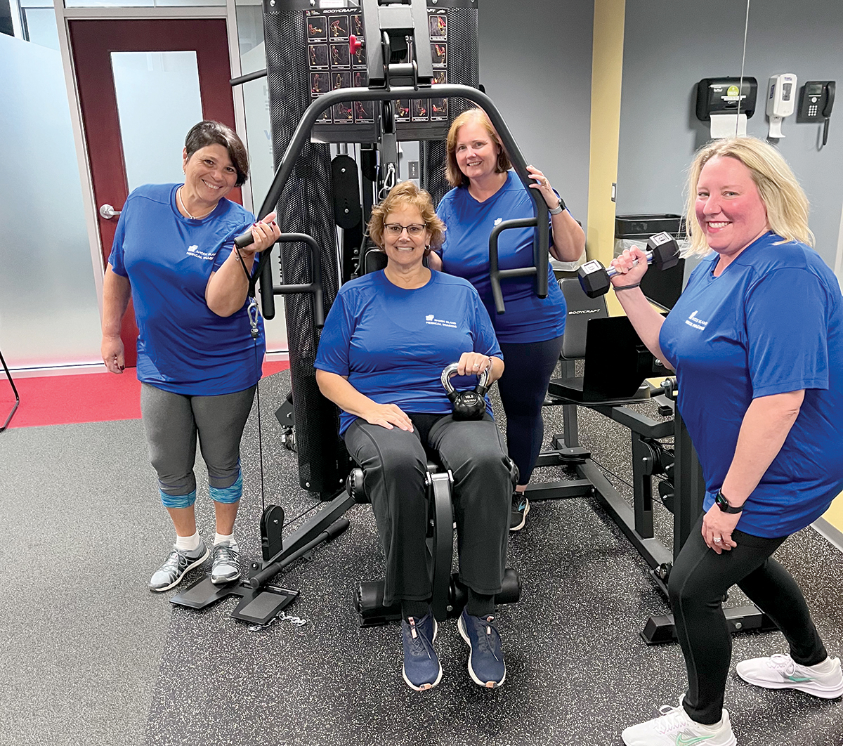 R.I. Medical Imaging’s office comfort includes working out and four