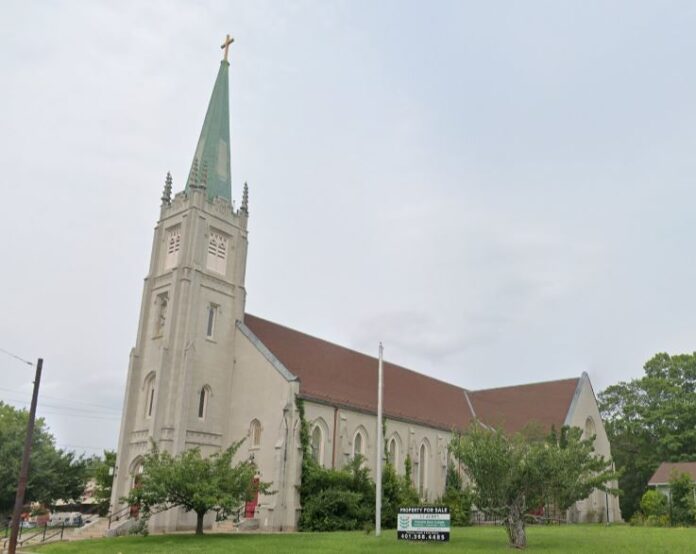 THE FORMER ST. PATRICK'S CHURCH in Cumberland was officially acquired by One Neighborhood Builders to be converted into 44 affordable apartments. / SCREENSHOT VIA GOOGLE INC.