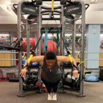 FEELING FIT: CVS Health Corp. employee Angelique Mendez utilizes an aerobics machine at the company’s on-site fitness facility.  COURTESY CVS HEALTH CORP.