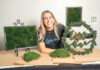 DANDY MOSS: Jamie Mitri, founder and CEO of Moss Pure, showcases her moss products that will help improve air quality. A patent on her products is still pending.  PBN PHOTO/DAVID HANSEN