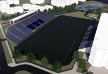 URI launches $20M fundraising campaign for athletic fields upgrades A RENDERING shows the University of Rhode Island's Meade Stadium with a new press box and additional seating along the stadium's east end. / COURTESY UNIVERSITY OF RHODE ISLAND
