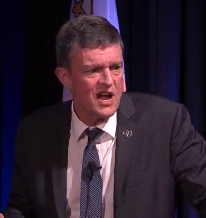 MARC B. PARLANGE, University of Rhode Island's president, delivers Tuesday the State of the University address on campus. / SCREENSHOT VIA YOUTUBE MARC B. PARLANGE, University of Rhode Island's president, delivers Tuesday the State of the University address on campus. / SCREENSHOT VIA YOUTUBE
