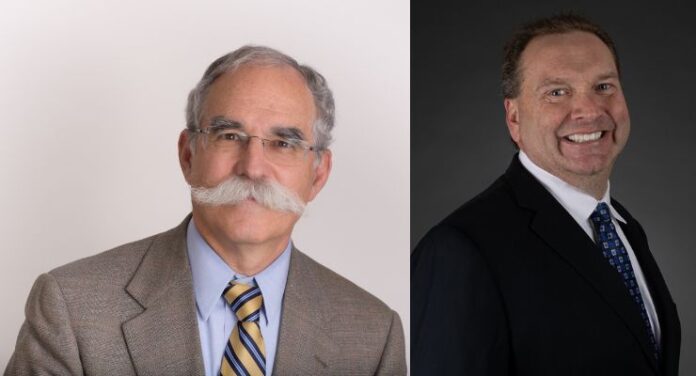 JONATHAN D. FAIN, left, is stepping down as CEO of Teknor Apex Co. after leading the Pawtucket-based manufacturer for more than a half-century. Donald K. Wiseman, right, has been named Fain's successor. / COURTESY TEKNOR APEX CO. JONATHAN D. FAIN, left, is stepping down as CEO of Teknor Apex Co. after leading the Pawtucket-based manufacturer for more than a half-century. Donald K. Wiseman, right, has been named Fain's successor. / COURTESY TEKNOR APEX CO.