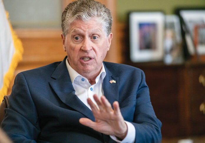 GOOD VIBES: Gov. Daniel J. McKee says he’s already begun delivering on his goal to improve the state’s business climate.  PBN FILE PHOTO/ MICHAEL SALERNO