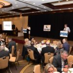 CLOSE TO 200 people representing the manufacturing sector attended Providence Business News' 2023 Manufacturing Awards ceremony Wednesday at the Crown Plaza Providence-Warwick in Warwick. / PBN PHOTO/MIKE SKORSKI