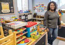 ‘She-cession’ over but gains in jeopardy HELP NEEDED: Khadija Lewis Khan, executive director of Providence’s Beautiful Beginnings Child Care Center, says the state’s child care system is underfunded.
PBN PHOTO/
MICHAEL SALERNO