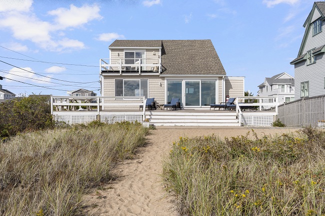 AN OCEANFRONT COTTAGE at 20A West End Road in Charlestown recently sold for $3.5 million, making it the most expensive home sale to take place in the town in 2023 as of early December. / COURTESY MOTT & CHACE SOTHEBY'S INTERNATIONAL REALTY