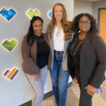BUILDING RELATIONSHIPS: From left, CVS Health Corp. employees Tiara Purifoy, Charity Warner and Takeisha Bromell participate in the company’s recent Colleague Resource Group Rhode Island Fair. COURTESY CVS HEALTH CORP.