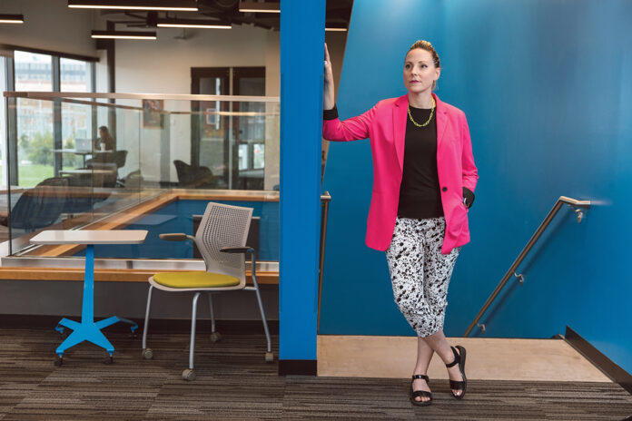 WATCH THIS SPACE: Stacey Messier, general manager at Cambridge Innovation Center Providence, a 62,000-square-foot coworking office established at 225 Dyer St. in 2019, says she believes the business model “continues to rise in popularity.”  PBN FILE PHOTO/RUPERT WHITELEY