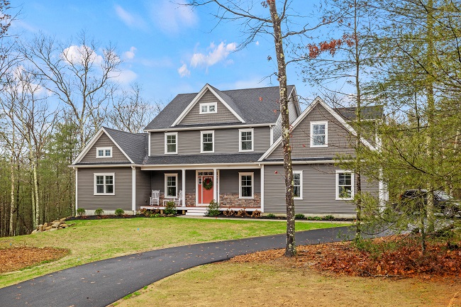 A NEWLY CONSTRUCTED home at 67 Knight View Drive in West Greenwich recently sold for $1.1 million, making it the town’s second-most-expensive residential property sale since 2022. / COURTESY COMPASS INC.
