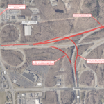 THE R.I. DEPARTMENT OF TRANSPORTATION was awarded an $81 million federal grant to improve the connections between Interstate 95 and Quonset Business Park, including completing the ramps between Interstate 95 and Route 4. / COURTESY R.I. DEPARTMENT OF TRANSPORTATION